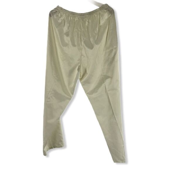 Ivory Satin Pants sz M - Picture 5 of 5